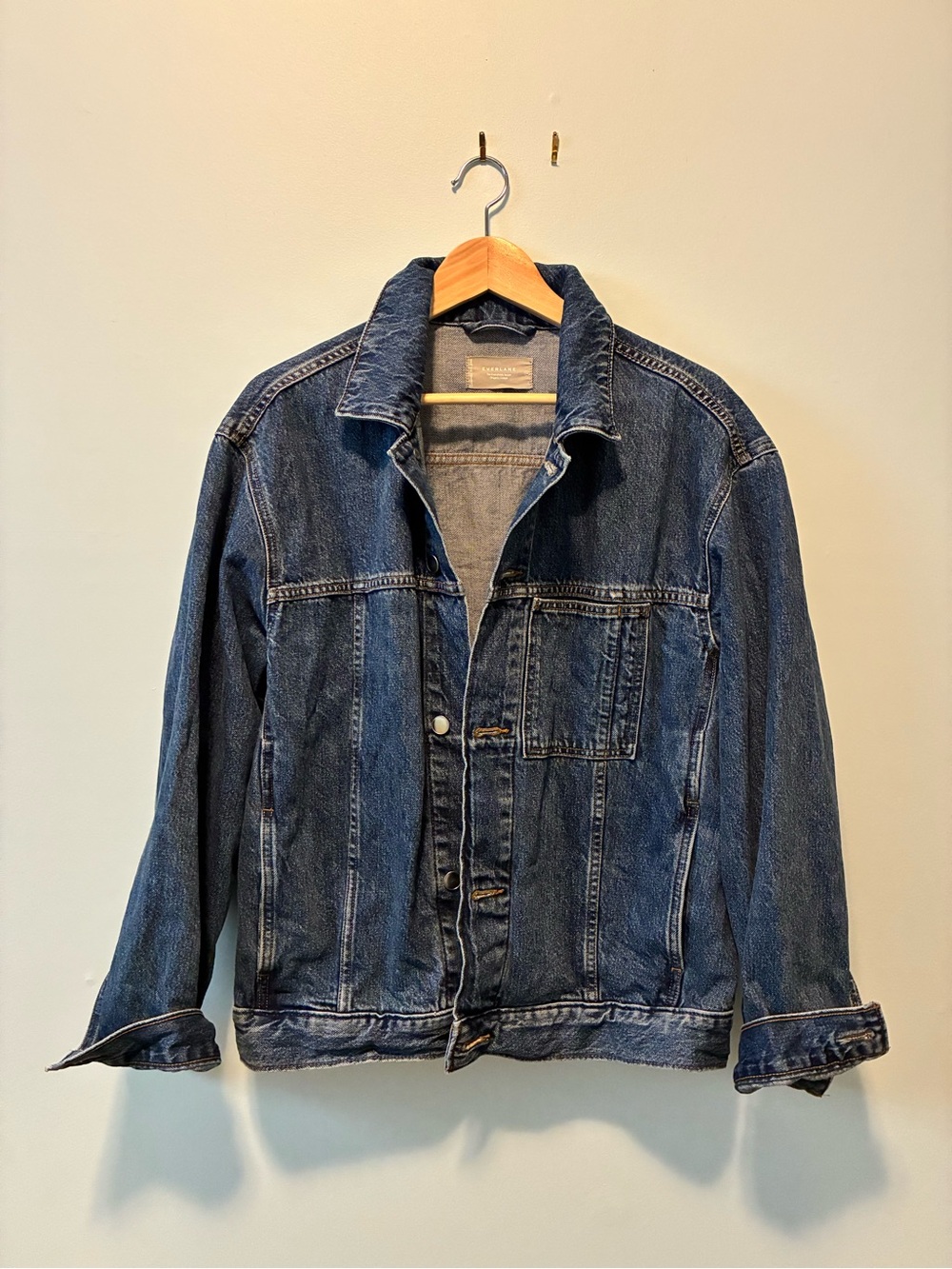 Everlane Dark Blue Denim Jacket - Men's Shirt Jacket